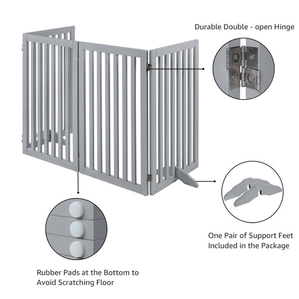 Archie & Oscar™ Huxley Wooden Free Standing Pet Gate & Reviews Wayfair